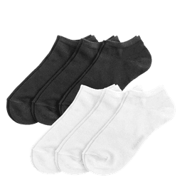 Sokker 6-pack black and white Str. 39-42