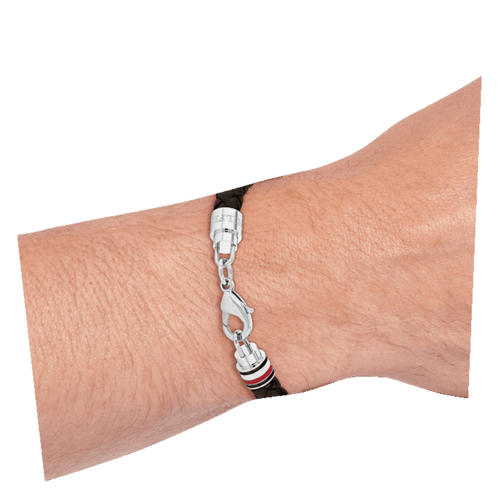 Flettet læderarmbånd Brown
