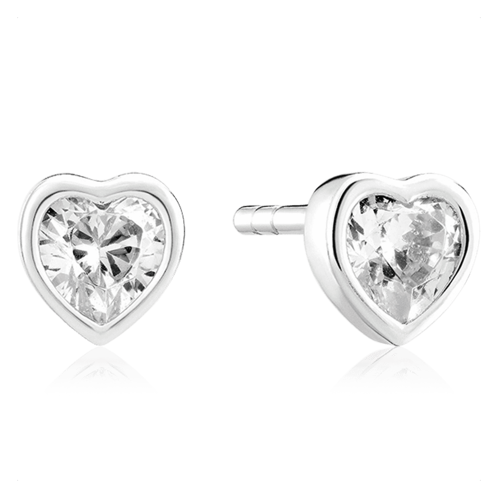 Amorino øreringe Rhodium sterling silver 925