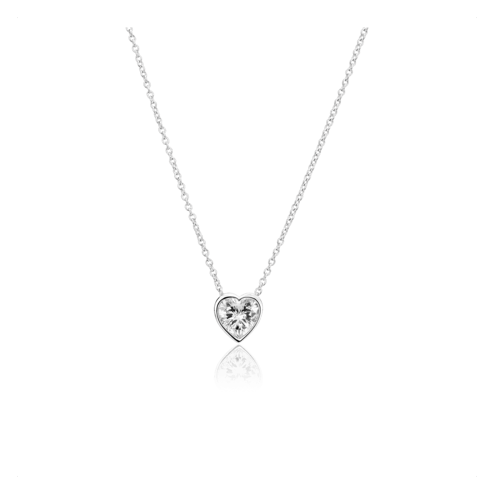 Amorino halskæde Rhodium sterling silver 925