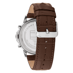 Hilfiger klassisk ur  Brown leather strap