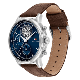 Hilfiger klassisk ur  Brown leather strap