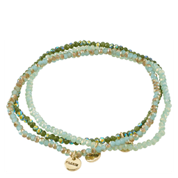 Teal Shades armbånd 3-in-1 Greengold plated