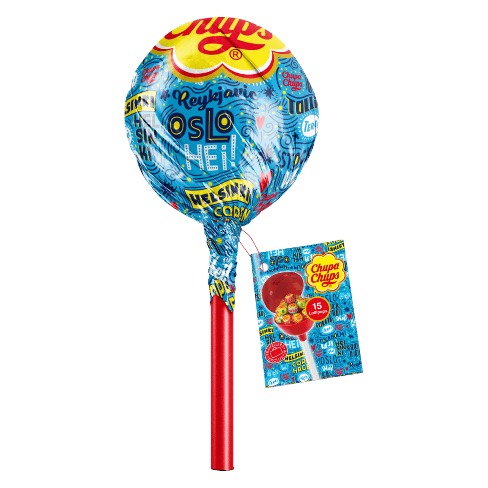 Mega Lollipop 15 stk. assorterede slikkepinde