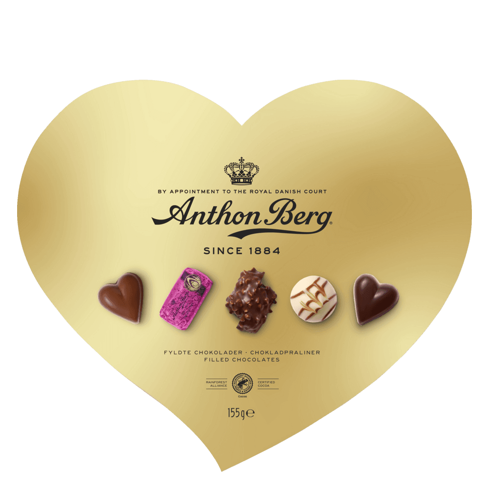 Heart Shaped Gold Box Filled chocolates