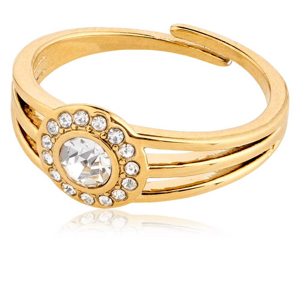 FIORENTINA ring Gold plated / Crystals