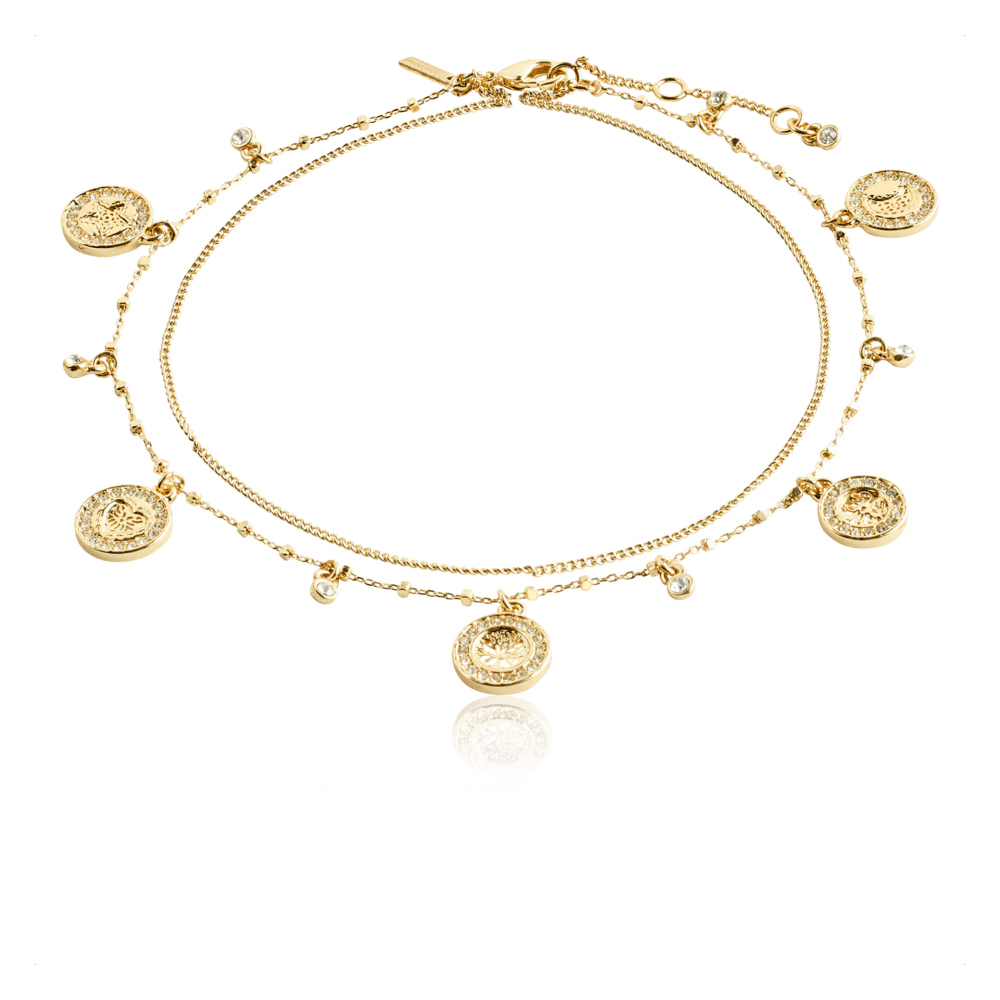 Ancle Chain 2-in-1 set Gold plated