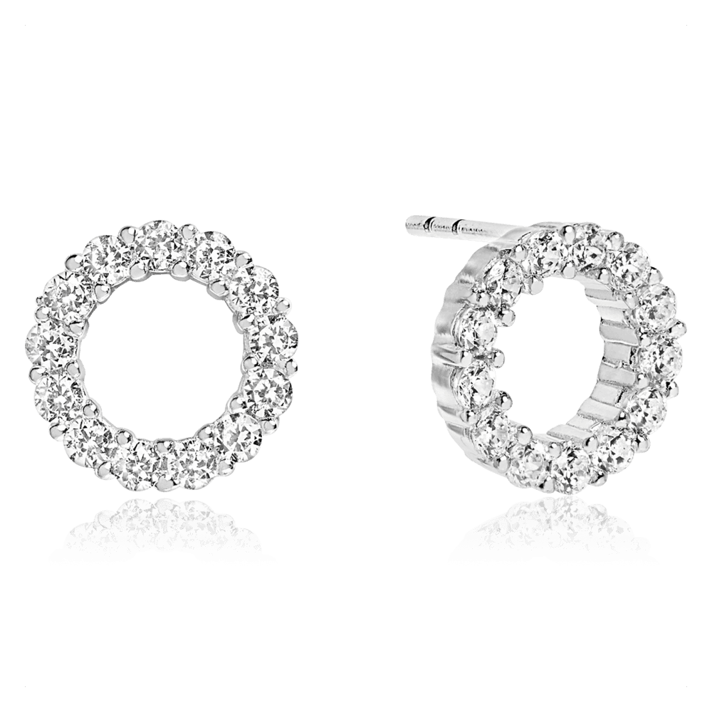 Biella Uno øreringe Rhodium sterling silver 925
