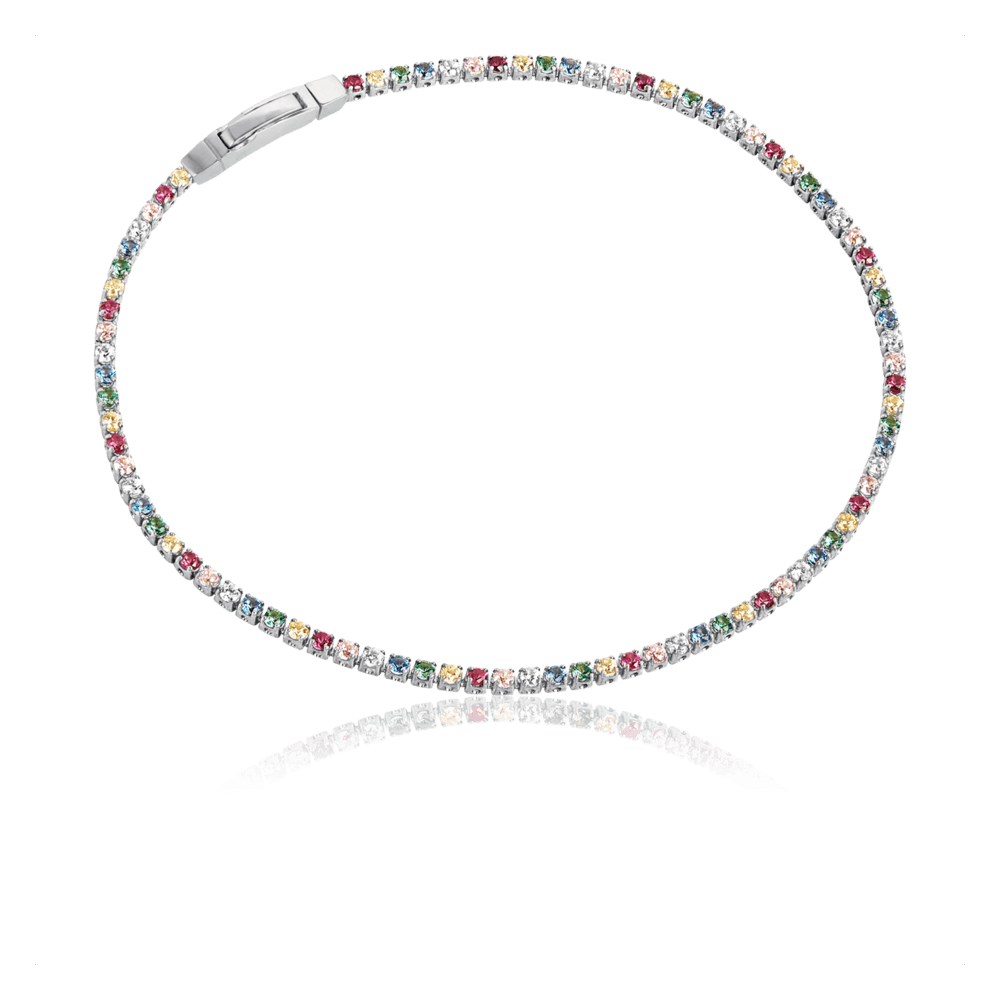 Ellera armbånd Multicolored / rhodium sterling silver 925