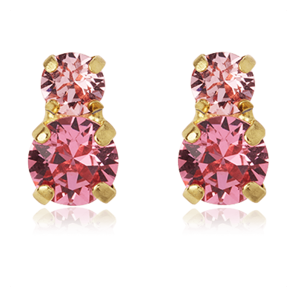 Leah øreringe Rose crystal / gold