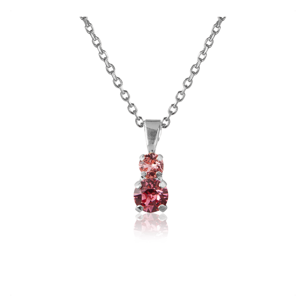 Leah halskæde Rose combo / rhodium