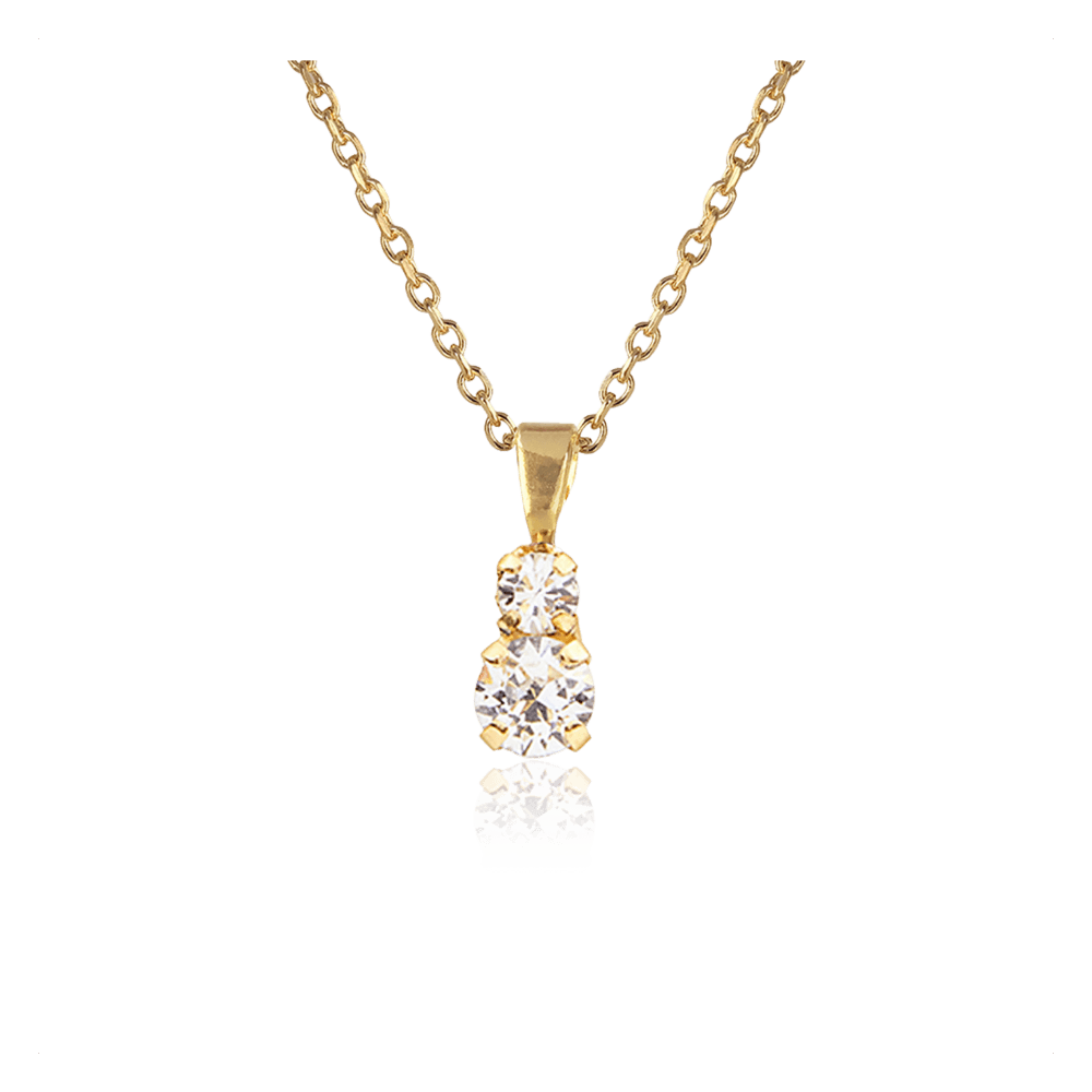 Leah halskæde Crystal / gold