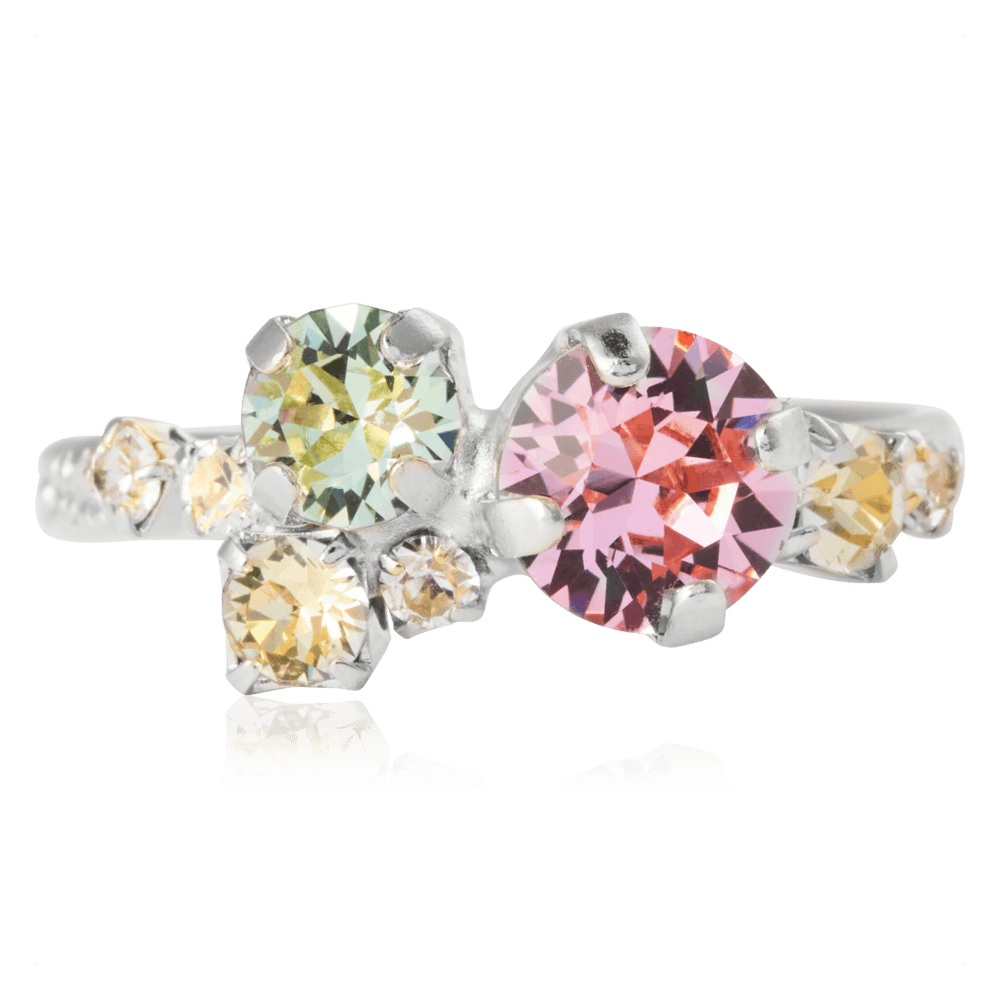 Stardust ring Pastel combo / rhodium