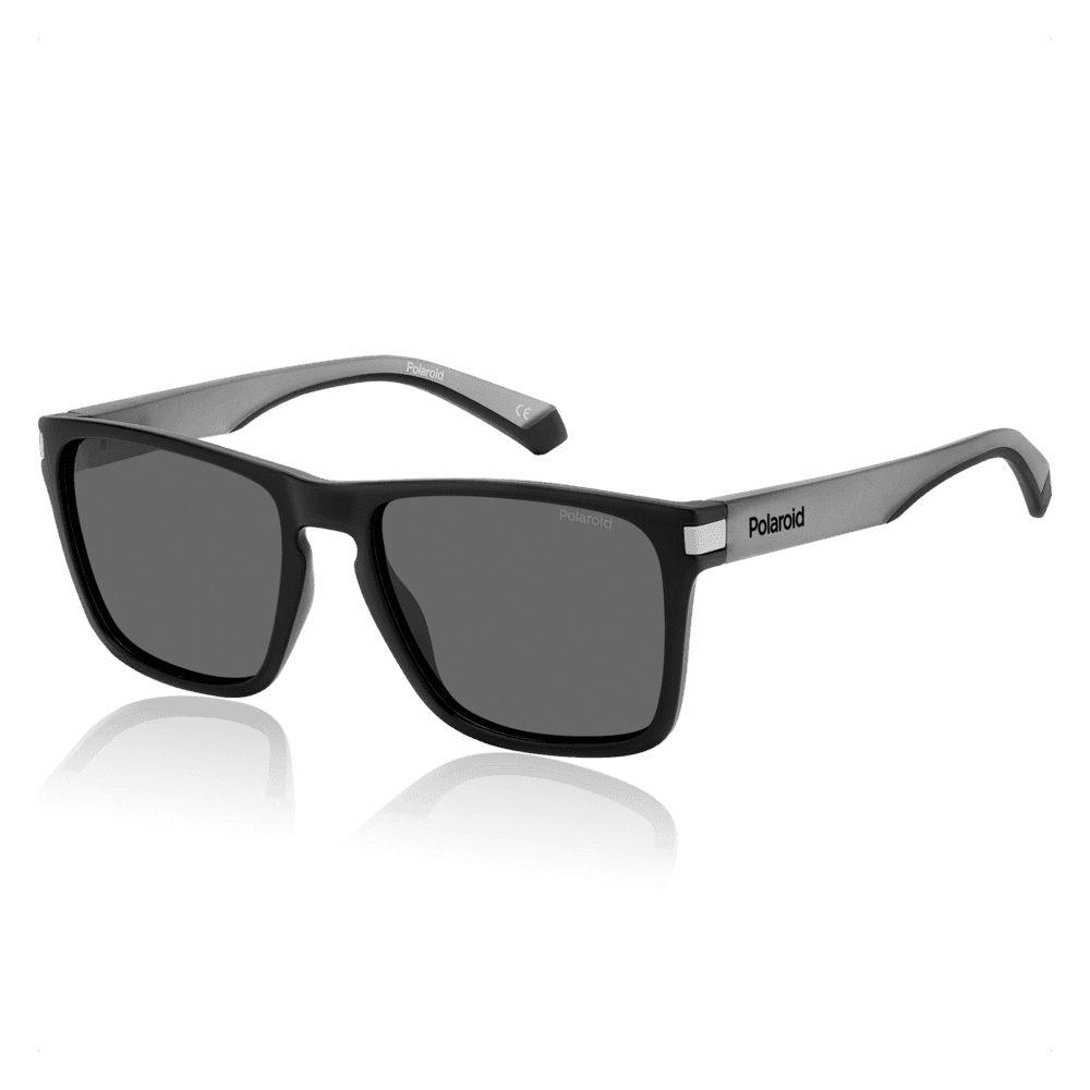 Polaroid Matte Black Grey Solbriller Grey polarized lenses