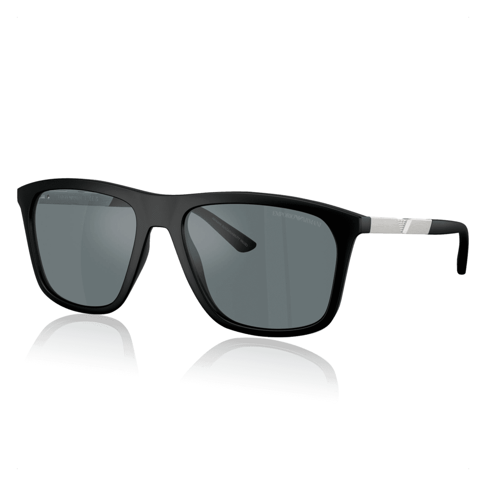 Emporio Armani® Matte Black Solbriller Matte black, grey lenses