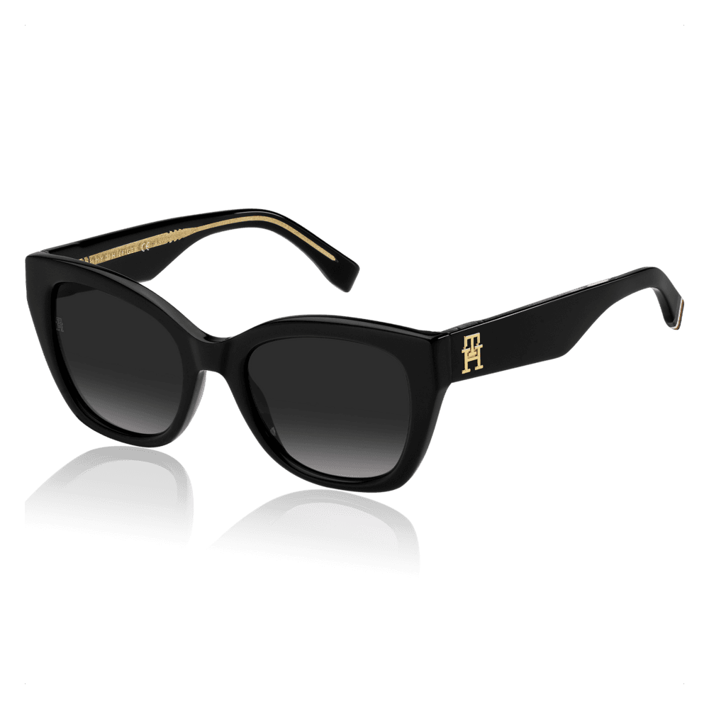 Tommy Hilfiger Black Solbriller Dark grey gradient lenses