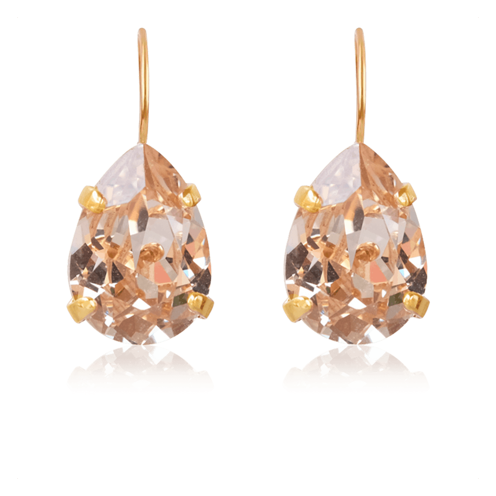 Mini Drop øreringe Silk crystal / gold
