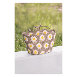 Daisy Crochet Basket