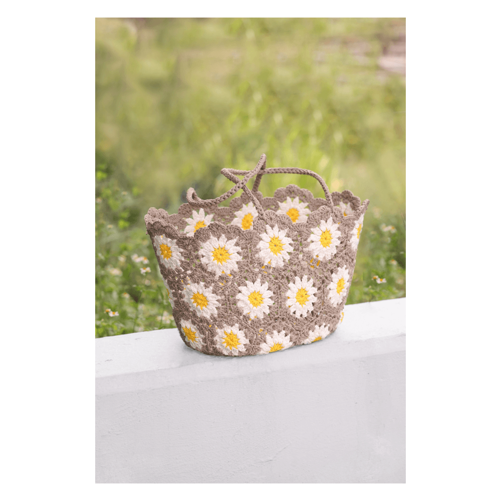 Daisy Crochet Basket