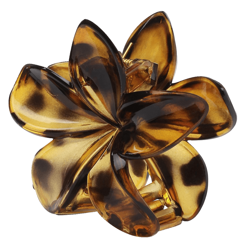 Plumeria Big hårklemme Clarity, Golden Brown