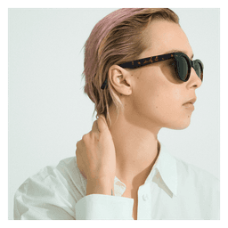 JELENA Solbriller Brown, dark green lenses