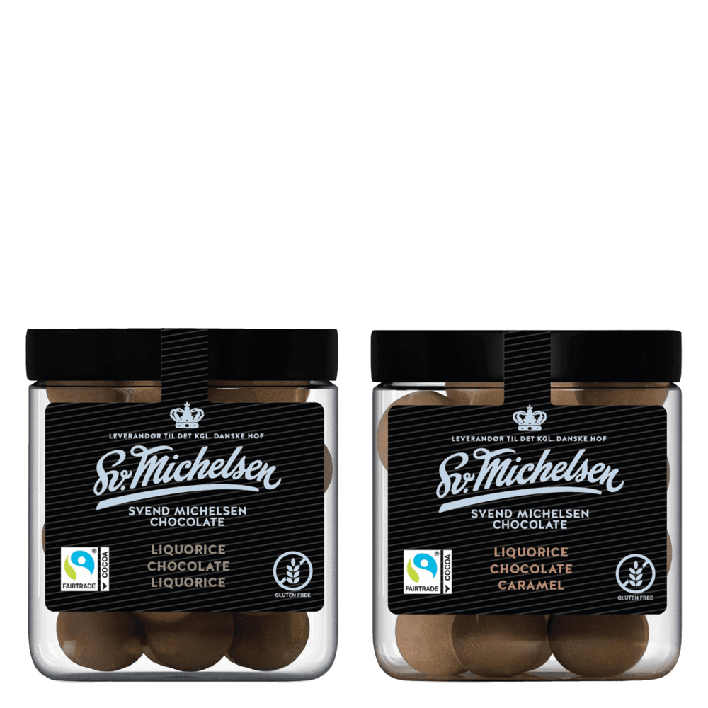 Chocolate Dragees 2-pack Liquorice chocolate & Liquorice caramel