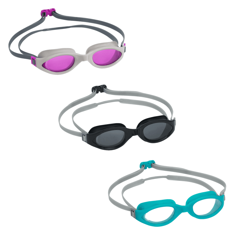 3-pack svømmebriller med UV-beskyttelse