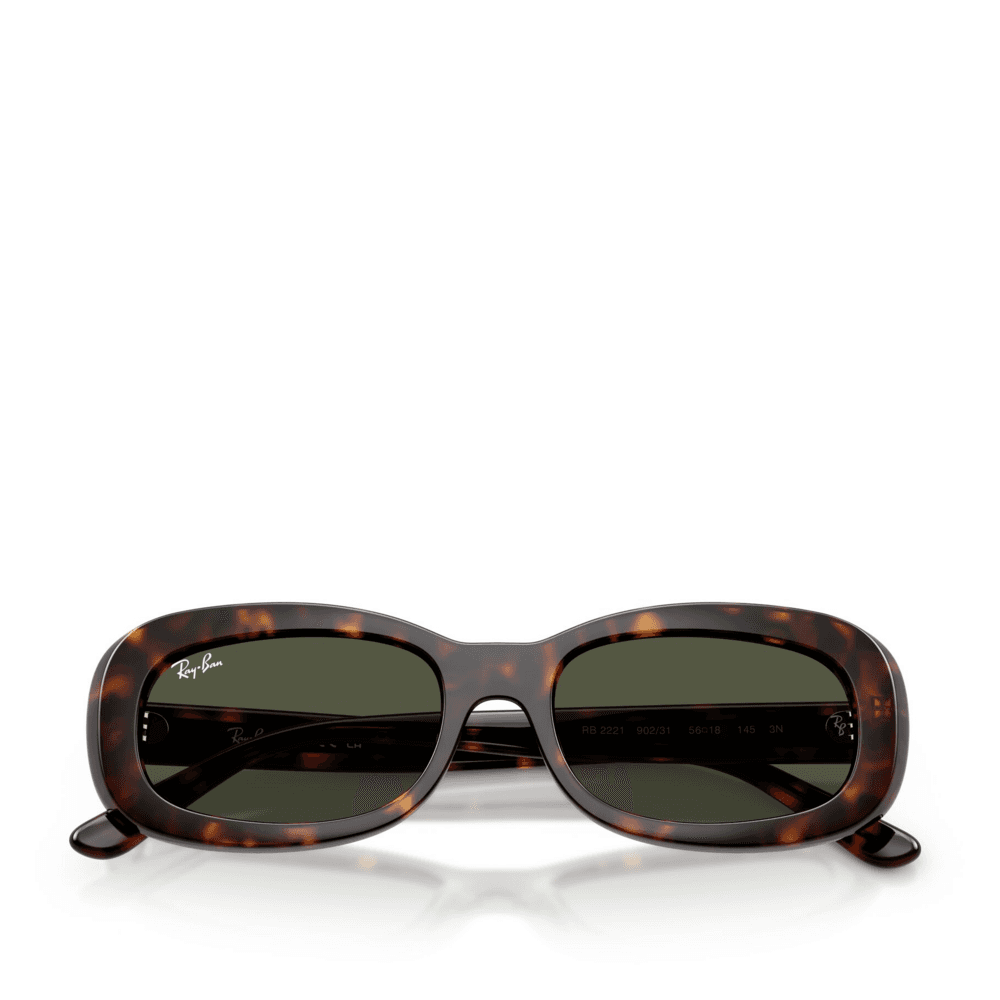 Ray-Ban® Black Havana Solbriller Black/havana, dark green lenses