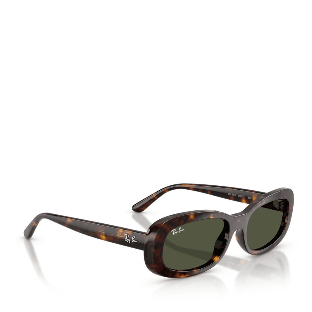 Ray-Ban® Black Havana Solbriller Black/havana, dark green lenses