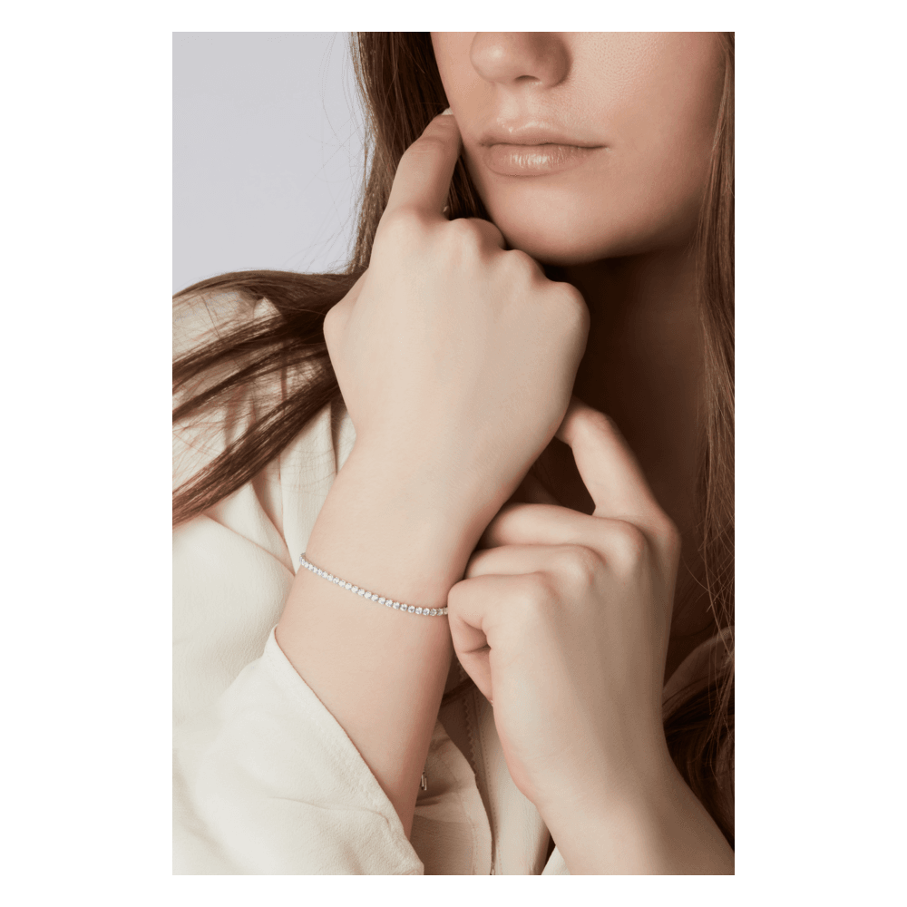 Ellera Tennis armbånd Rhodium sterling silver 925