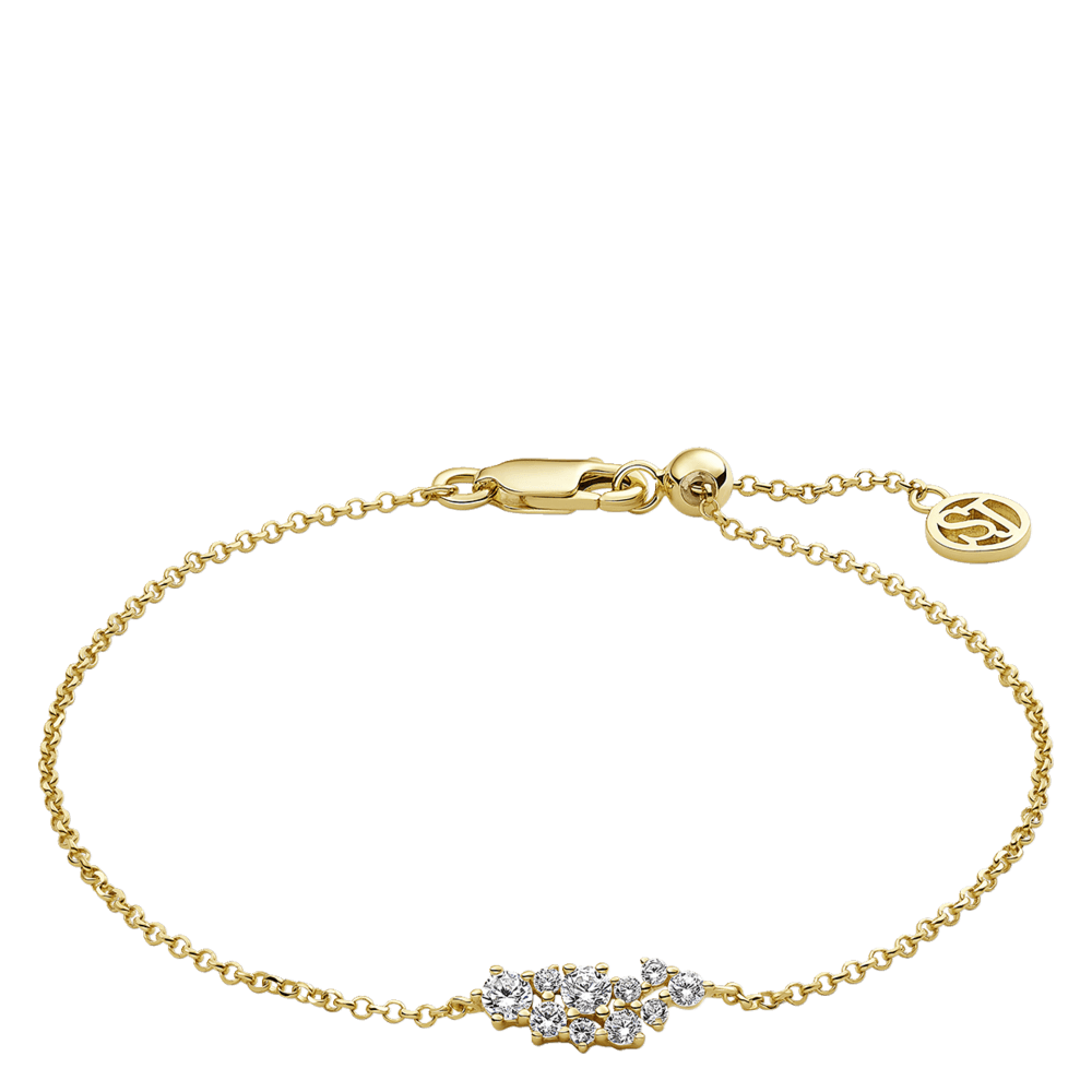 Cristallo armbånd 18k guldbelagt