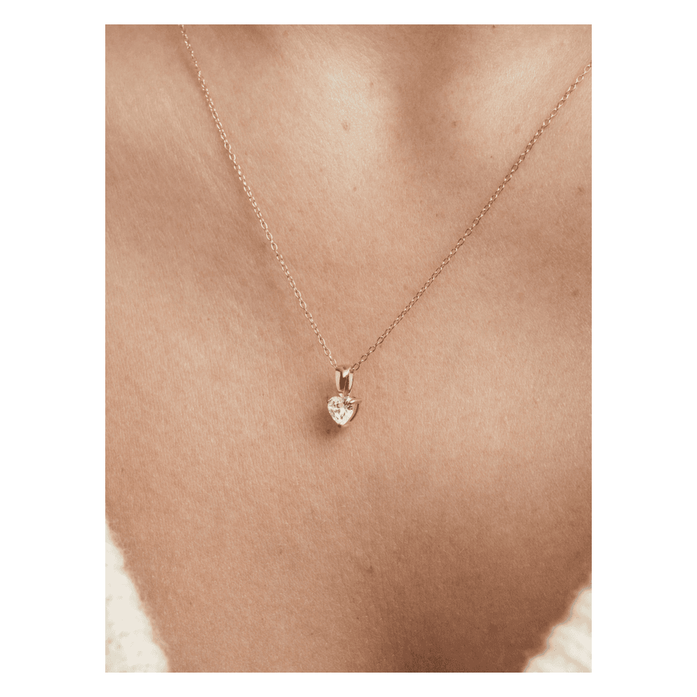 Bonne halskæde 18K PVD gold plated cubic zirconia
