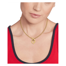 Tommy Hilfiger halskæde med hjertevedhæng Ionic plated thin gold steel