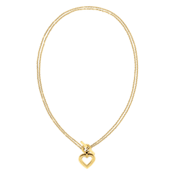 Tommy Hilfiger halskæde med hjertevedhæng Ionic plated thin gold steel