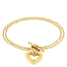 Tommy Hilfiger hjertearmbånd Ionic plated thin gold steel