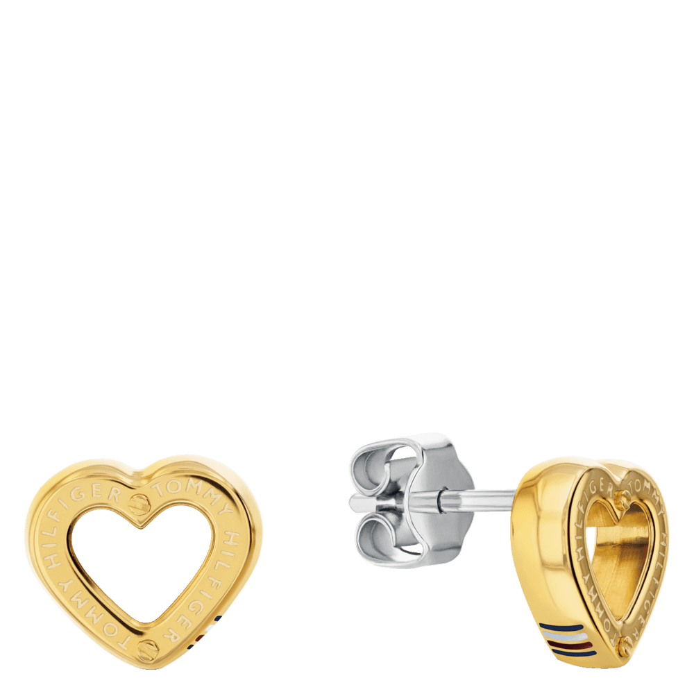 Tommy Hilfiger hjerteøreringe  Ionic plated thin gold steel