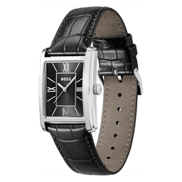BOSS ur Black leather strap