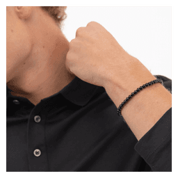 BOSS armbånd Stainless steel & black onyx