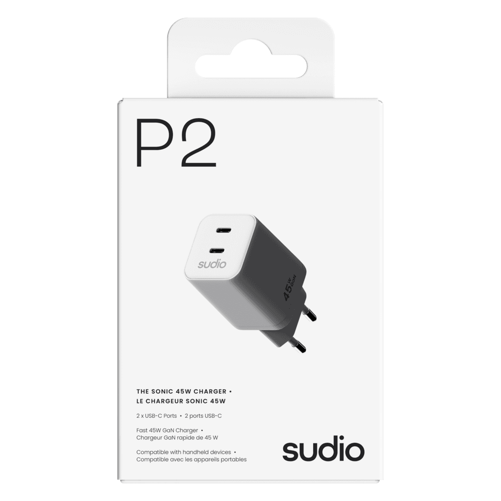 P2 Sonic 45 W oplader White