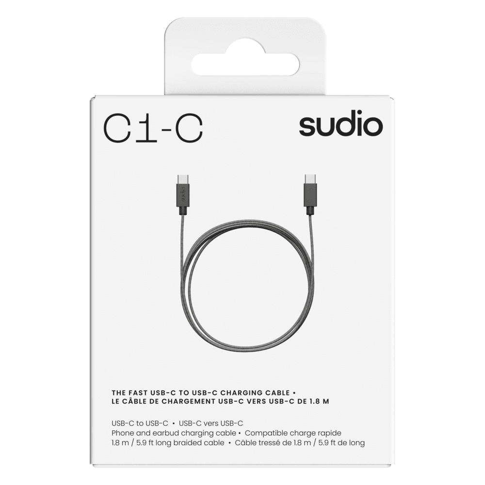 C1-C USB-C til USB C kabel Black 1,8 m