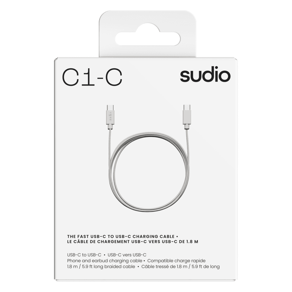 C1-C USB-C til USB C kabel White 1,8 m