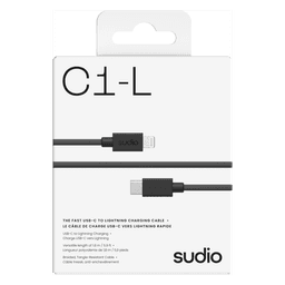 C1-L USB-C til Lightning kabel Black 1,8 m