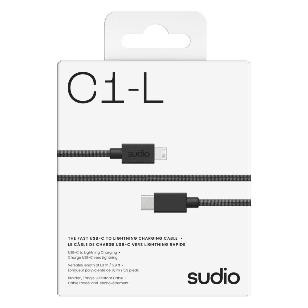C1-L USB-C til Lightning kabel Black 1,8 m