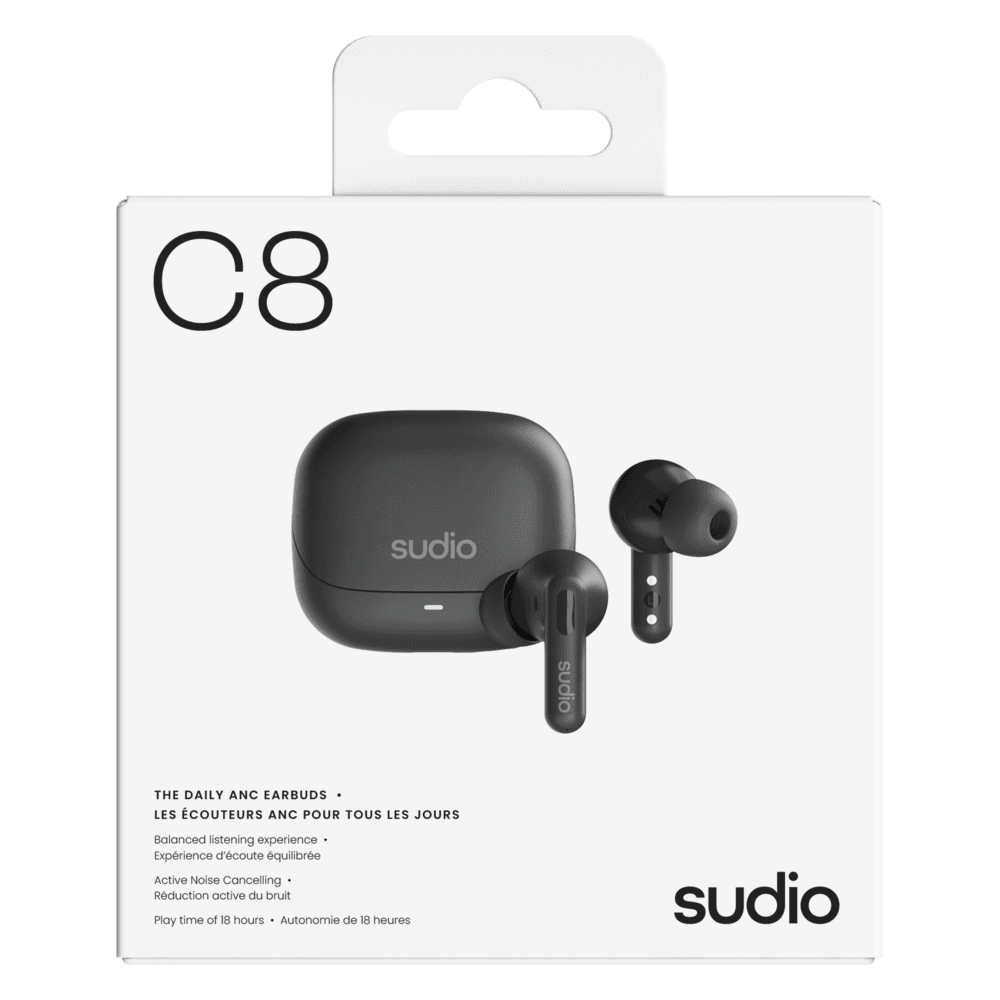 C8 true wireless høretelefoner Black