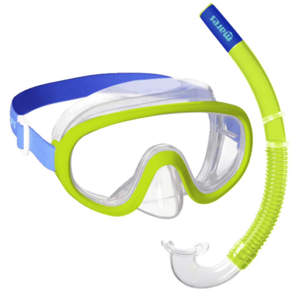 Combo Jelly snorkelsæt Lime Blue, Kids 4-7 yrs