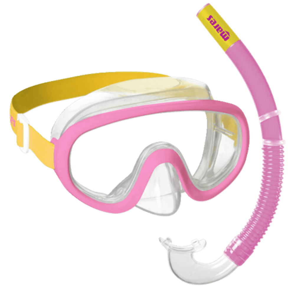 Combo Jelly snorkelsæt Pink Yellow, Kids 4-7 yrs