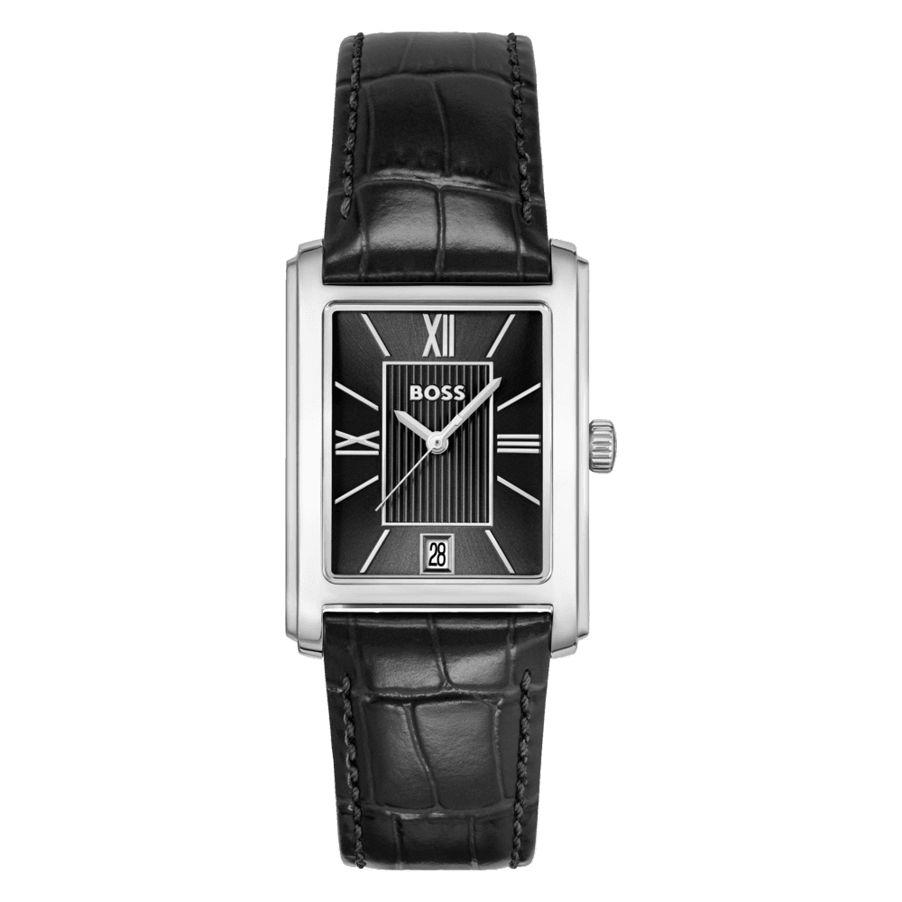 BOSS ur Black leather strap