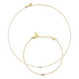 Sparkle Bracelet & Necklace Set
18K gold plated with Cubic Zirconia 