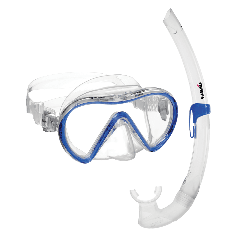 Combo Vento snorkelsæt Blue Reflex, Adult