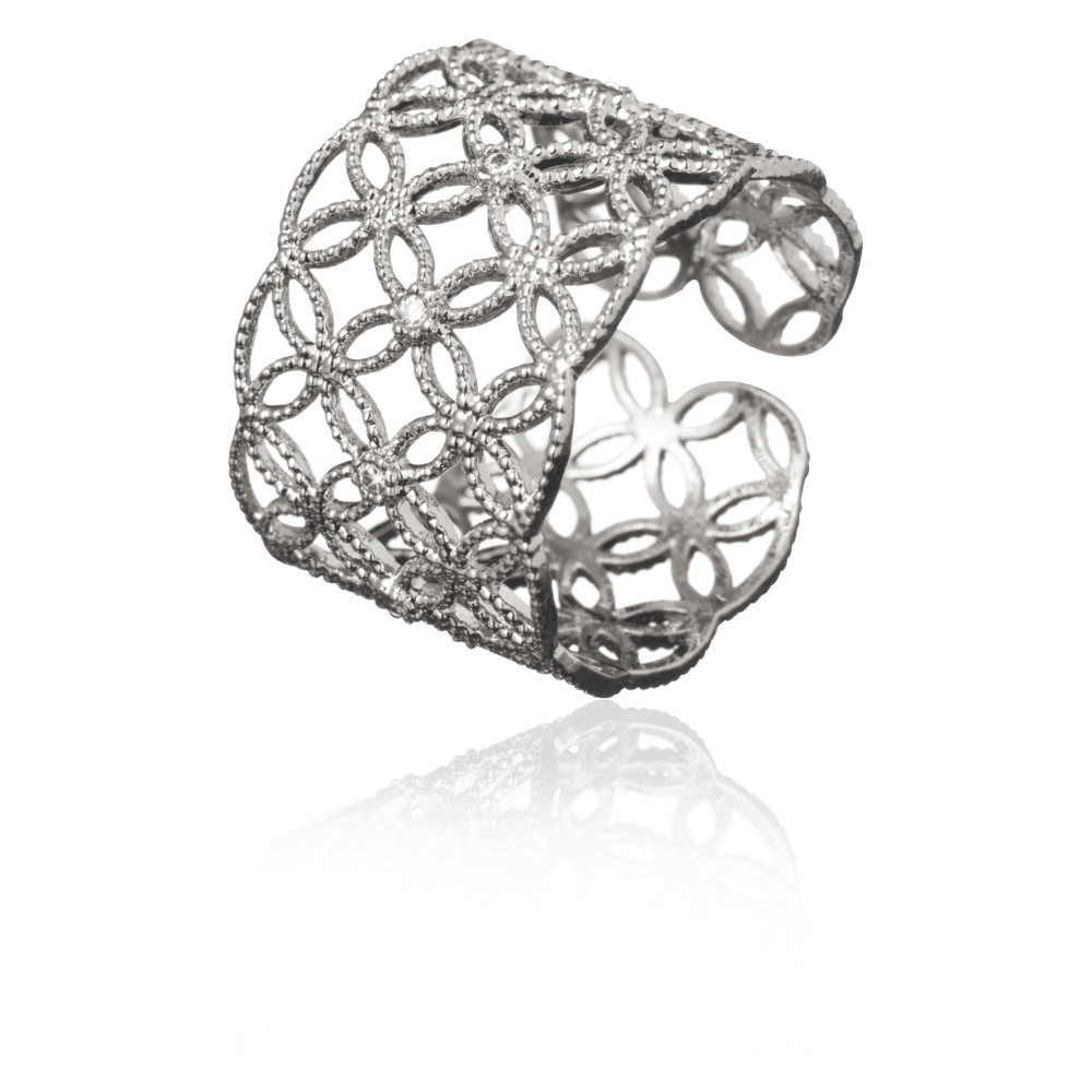 Enlace Ring Rhodium plated